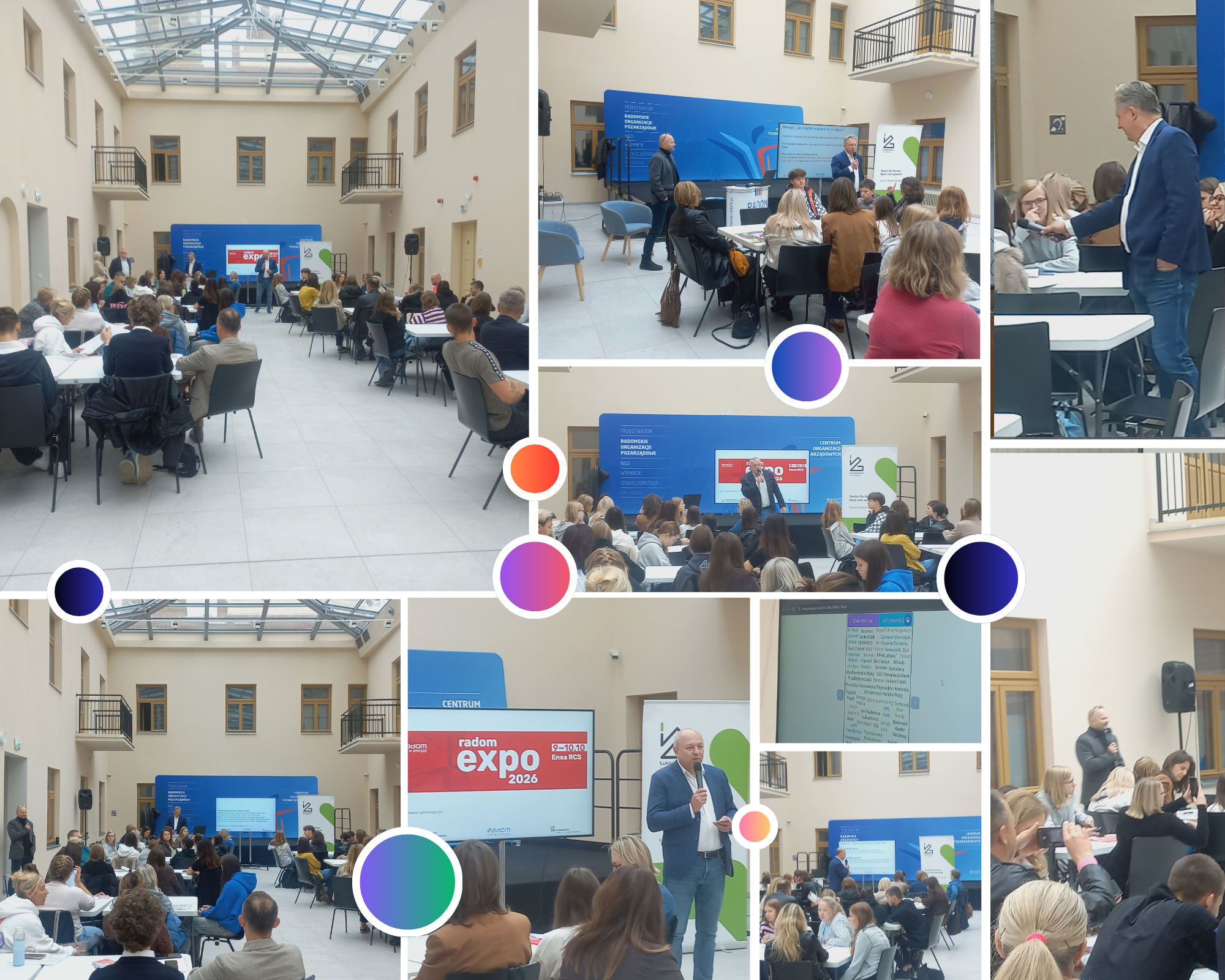 Warsztaty wystawy Radom Expo 2026 1 Blue Modern Moodboard Photo Collage2